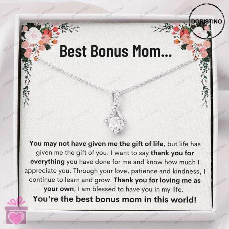 Bonus Mom Necklace Best Bonus Mom œlearn And Grow Alluring Beauty Necklace Gift Doristino Awesome Necklace